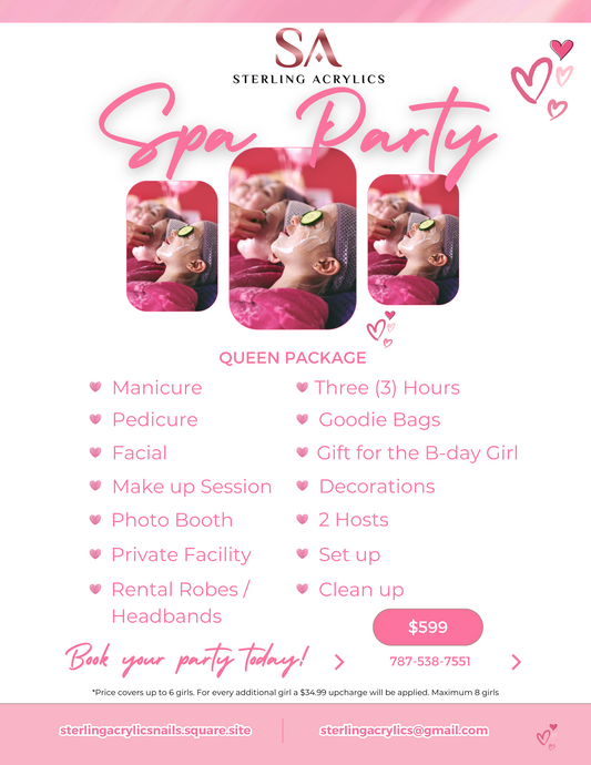 Queen Package Spa Party 💕