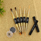 5 PCS Double-Sided Liner Brush and 3D Art Set  Black 💕