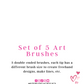 5 PCS Double-Sided Liner Brush and 3D Art Set Pink 💕